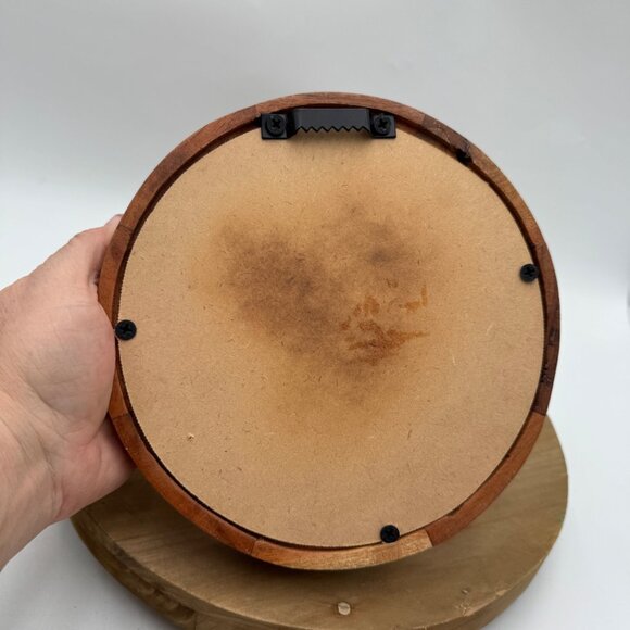 Minimalist Round Mirror, Wooden Vanity Mirror, Rustic Circle Mirror Bedroom Entr - Picture 9 of 10